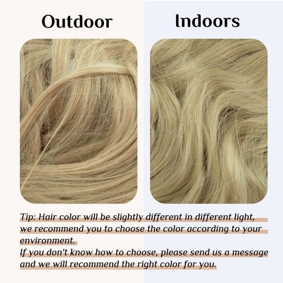 Wavy Curly Hair Extensions Halo Pale Ash Blonde Long halo extension - Picture 2 of 7